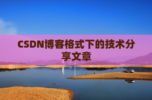 CSDN博客格式下的技术分享文章